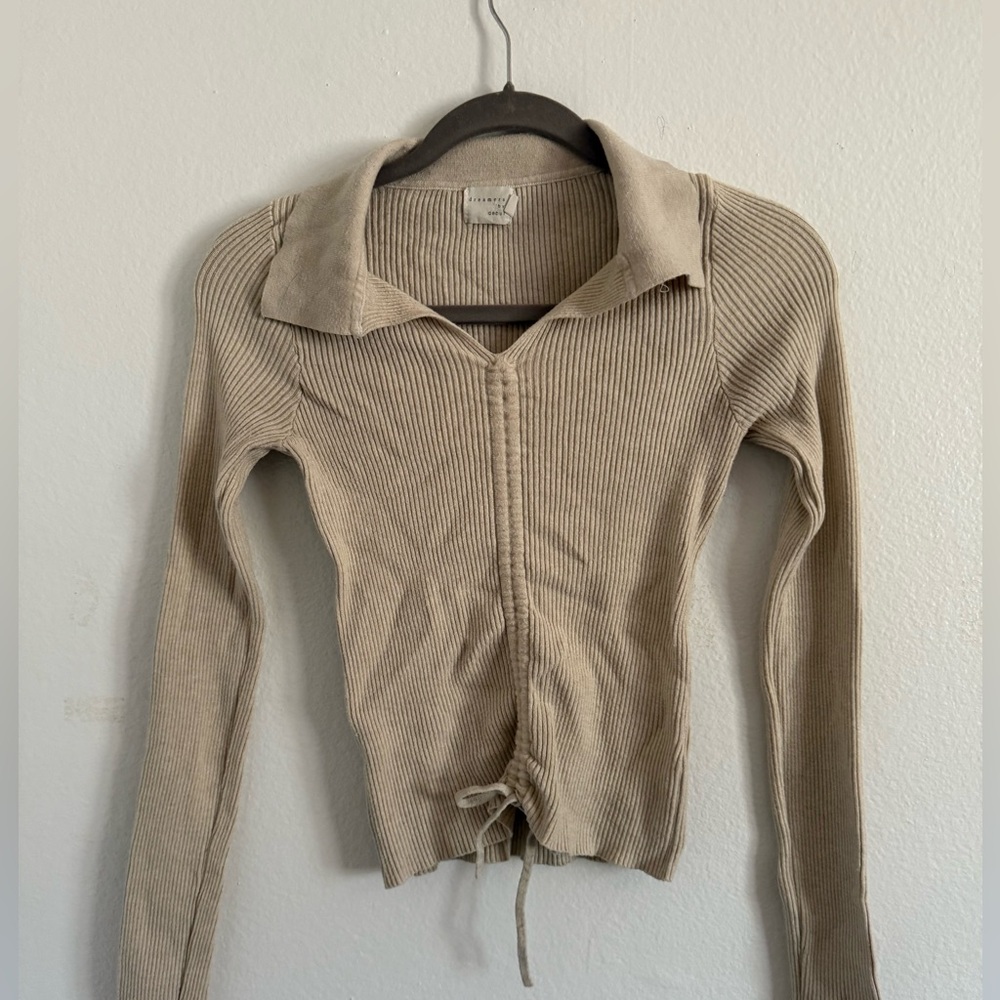 Dreamers by Debut Cream Knit Long Sleeve Top